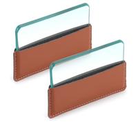 Giyofom Lot de 2 lisseurs de verre pour le polissage du cuir, outil de polissage du cuir, avec étui de protection en cuir, lisseur en verre