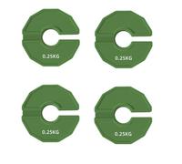 Giyofom Lot de 4 plaques de poids en microplaques de poids en caoutchouc pour la musculation Plaque de changement de poids supplémentaire 0,25 kg Vert