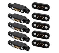 Giyofom Lot de 5 paires de broches magnétiques à ressort - Connecteur 3 positions - Grille de 2,3 mm - Mâle femelle - Sonde