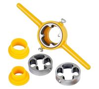 Giyofom Outil de Fabricant de de PVC de 6 Pièces, Trousse à Outils de Plomberie de Threader de Tuyau, Ensemble Rond Réutilisable de Threader de Tuyau de PVC avec 1/2 Pouces Meurt