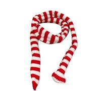 GIYXHU 1Pcs Multi-color Thin Stripe Scarf Knitted Slim Narrow Ribbon Scarves All-match Decorative Waistband Pour Femme(Color 3)