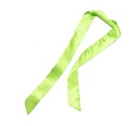 GIYXHU 1Pcs Women Narrow Long Scarf Solid Color Chiffon Red Tie Black Bag Ribbon Headband Choker Streamer Lady Accessories Pour Femme(Light Green)