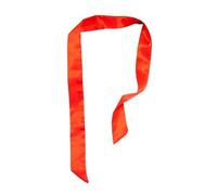 GIYXHU 1Pcs Women Narrow Long Scarf Solid Color Chiffon Red Tie Black Bag Ribbon Headband Choker Streamer Lady Accessories Pour Femme(Red)