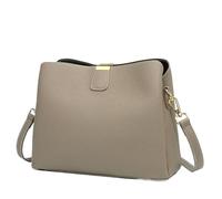 GIYXHU Fourre-tout en cuir femme sac à main femme sac seau bandoulière messager for femme(Brown)