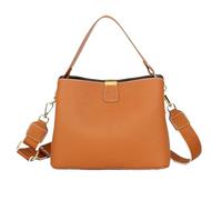 GIYXHU Fourre-tout en cuir femme sac à main femme sac seau bandoulière messager for femme(Orange)