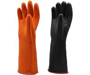 GIYXHU Gants de nettoyage en Latex, 35cm, doigts caoutchouc, outils cuisine, vaisselle, gommage Silicone Pour Vaisselle