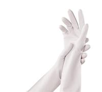 GIYXHU Gants de vaisselle en Nitrile allongés, caoutchouc épais, nettoyage, imperméable, antidérapant, Latex, for la cuisine domestique Pour Vaisselle(White)