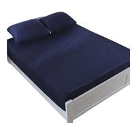 GIYXHU Housse De Matelas Protège-Matelas Solide, Housse de Matelas imperméable, lit, sans taie d'oreiller(Deep Blue,90x200x30cm)