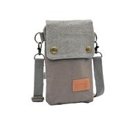 GIYXHU Mini sac bandoulière en tissu, for téléphone portable aux couleurs contrastées, à main vintage for femme(Grey)