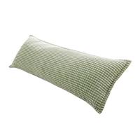 GIYXHU Oreiller Long épais Double Couple en Velours de Lait, Coussin de tête de lit avec taie d'oreiller, Protection Confortable de la Taille et du Cou for Dormir(Pea Green,L180cm x W48cm)