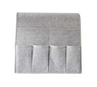 GIYXHU Organisateur d'accoudoir de canapé antidérapant avec Poches, Fauteuil for Magazines, Tablette, téléphone, Organisateur pour Télécommande, Téléphone(Light Grey)