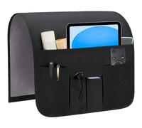 GIYXHU Organisateur d'accoudoir de canapé, Support télécommande for inclinable, Caddie avec Poches for Tablette Magazines pour Télécommande, Téléphone