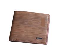 GIYXHU Portefeuilles pour Hommes Portefeuilles for Hommes Portefeuille Court Multi-Cartes Tendance Horizontal(Brown)
