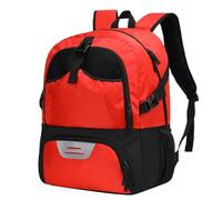 GIYXHU Sac De Basket-Ball Sac à dos de basket-ball étanche for ordinateur portable, grande capacité, avec compartiment chaussures, sac Football, volley-ball et Handball(Red)
