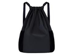 GIYXHU Sac De Basket-Ball Sac De Basket-ball, À Dos Cordon Serrage, Jour Décontracté, For Marathons(Black)