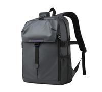 GIYXHU Sac De Basket-Ball Sac de basket-ball classique couleur unie, sac à dos étanche for hommes, voyage loisirs sur le campus, for ordinateur portable grande capacité(Dark Grey)