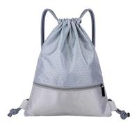 GIYXHU Sac De Basket-Ball Sac De Basket-ball Sports Plein Air Poche À Cordon Serrage Casque Course Stockage Étanche Oxford Fitness Dos Pliant Unisexe Sport(Grey,45x35cm)