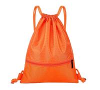 GIYXHU Sac De Basket-Ball Sac De Basket-ball Sports Plein Air Poche À Cordon Serrage Casque Course Stockage Étanche Oxford Fitness Dos Pliant Unisexe Sport(Orange,50x42cm)