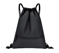 GIYXHU Sac De Basket-Ball Sac De Basket-ball Sports Plein Air Poche À Cordon Serrage Casque Course Stockage Étanche Oxford Fitness Dos Pliant Unisexe Sport(Black,50x42cm)