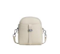 GIYXHU Sac en cuir véritable for femme, simple et polyvalent, for téléphone portable, idéal for les loisirs au quotidien, à bandoulière(Beige)