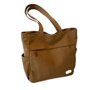 GIYXHU Sac Fourre-Tout En Toile Sac à main multi-poches for femmes, grande capacité, sac bandoulière tendance, fermeture éclair, poignée supérieure, fourre-tout, de travail et voyage(Brown)