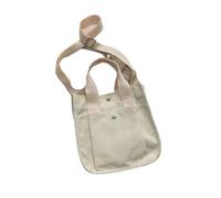 GIYXHU Sac Fourre-Tout En Toile Sac fourre-tout en toile for femmes, sacs à bandoulière de couleur unie, décontracté, sac marque styliste simplicité, main for filles(Beige)