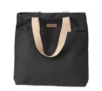 GIYXHU Sac Fourre-Tout En Toile Sac fourre-tout en toile sac femme fil à coudre main grande capacité pratique de banlieue(Black)