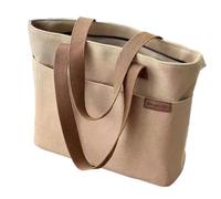 GIYXHU Sac Fourre-Tout En Toile Sacs fourre-tout en toile for femmes, sac à bandoulière simple de grande capacité, transport for dames, sacs main décontractés(Khaki)