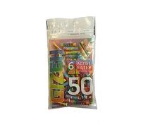 GIZEH 20576 Lot de 50 filtres à charbon actif en polyéthylène, taille fine, 6 mm
