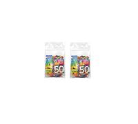 GIZEH 20584 Lot de 2 sachets de 50 ou 100 filtres à charbon actif - Taille fine - 6 mm - Rainbow