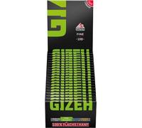 Gizeh Black Fine Papers - Lot de 20 Feuilles Fines à Rouler soi-même - avec Fermeture magnétique - Recyclables - 18,5 g/m²