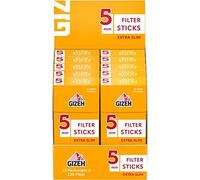 Gizeh Lot de 10 Paquets de 126 filtres Extra Fins Jaune Diamètre 5,3 mm