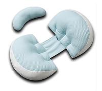 GizellMG Coussin Double Cales Grossesse Maternité Oreiller avec Ceinture Réglable et Rétractable Housse de Coussin Amovible pour l'allaitement Tous Les Trimestres Grossesse
