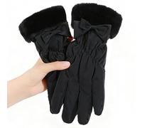 GizellMG Gants Chauds pour Femme Hiver Gants de Voyage Poignet Peluche- Compatible Tactile, étanche, Coupe Vent pour Ski Vélo Conduire Sport hivernale