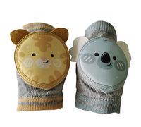 GizellMG Genouillères Bébé Antiderapant 2 Paires Genouillères Fille Garçon pour Ramper Protège-Genoux Contre l'usure des vêtements pour Apprendre à Marcher en Douceur Enfant 0-3 Ans