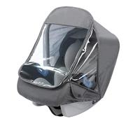 GizellMG Hiver Habillage de Pluie en Peluche Housse de Pluie Poussette Housse Siège auto Protection Pluie pour Cosy Fenêtre EVA Couverture Nacelle élastique Anti-poussière Coup vent Universel Gris