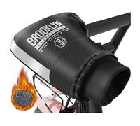 GizellMG Manchon Scooter Universel Gants de Moto Hiver Gants de Protection Guidon avec Bande réfléchissante pour Conduire dans la Nuit Bloquer Vent Froid Housse Noir - 17cm