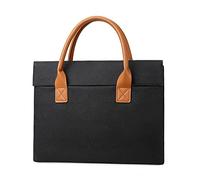 GizellMG Sac PC 14,4 Pouces Pochette de Tablette Sac à main Porte-Document Ordinateur Portable Valisette Portable Sac d’Affaire avec Position Smartphone pour Voyage Réunion Noir