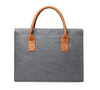 GizellMG Sac PC 14,4 Pouces Pochette de Tablette Sac à Main Porte-Document Ordinateur Portable Valisette Portable Sac d’Affaire avec Position Smartphone pour Voyage Réunion Gris