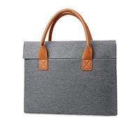 GizellMG Sac PC 15,6 Pouces Pochette de Tablette Sac à Main Porte-Document Ordinateur Portable Valisette Portable Sac d’Affaire avec Position Smartphone pour Voyage Réunion Gris