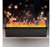 GIZMIT Cheminée à Vapeur encastrable atomisée,cheminée à Vapeur d'eau 3D,cheminée électrique en Acier Inoxydable, Flamme 3D, Faible consommation d'énergie,pour Salon,hôtel Remotecontrol-120cm