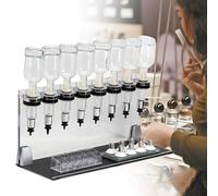 GIZMIT Distributeur de Liquide de Bureau pour parfums, Distributeur Manuel pour 6/8 flacons (avec têtes de Pompe) et coupelles de Test de Parfum - Capacité de 200ml-pour boutiques et Bars 8heads