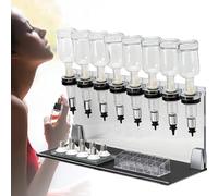 GIZMIT Distributeur de Parfum pour Bar, Station de Remplissage Manuelle à 6/8 têtes, présentoir avec flacons en Verre de 200 ML, pour boutiques et Bars, à Poser sur Un Bureau 8heads
