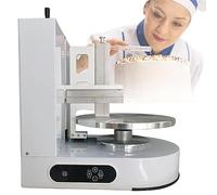 GIZMIT Machine de lissage de gâteau d'anniversaire Automatique Gâteaux de plâtrage en plâtrant la Machine à Remplissage de revêtement de crème, 4 à 12 Pouces en Rotation de Cuisson à pâtisserie,White