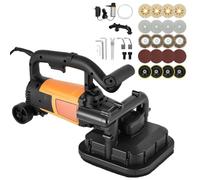 GIZMIT Meuleuse à béton 2000 W avec poignée, raboteuse de Surface pour béton 2000 W, diamètre 115 mm, 6 Vitesses, meuleuse d'angle 6000 mm, fraiseuse à béton