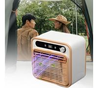 GIZMIT Mini climatiseur Portable, climatiseur Split avec Tuyau de raccordement Flexible, Programmation/arrêt, unité de Refroidissement silencieuse de 1500 W, débit d'air de 130 m³/h RC-1.5m
