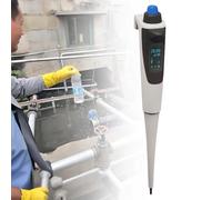 GIZMIT Pipette électronique monocanal réglable de 0,5 à 1000 µl pour Laboratoire, idéale pour Le pipetage, Le mélange, Le déplacement et la Dilution. 100-1000μL