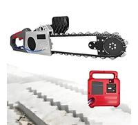 GIZMIT Scie à béton à chaîne, tronçonneuse portative sans balais, Coupe-Murs à chaîne diamantée avec système d'aspiration des poussières par Eau, 2 chaînes, pour Granit et béton armé