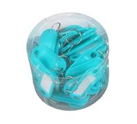 GizmoSynth Lot de 50 étiquettes porte-clés en plastique avec étiquettes d'identification pour bagages, bleu ciel, S