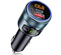 GizmoVine Adaptateur Bluetooth pour Voiture, Émetteur FM, Entièrement en métal, Charge Rapide PD 30W QC 3.0 18W, Radio sans Fil, Musique et Allume-Cigarettes, Écran LED, Son Grave, Main Libre